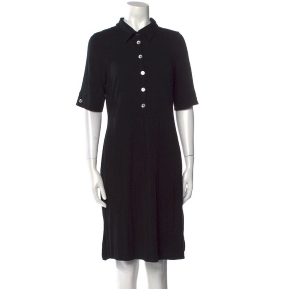 WHITE + WARREN Mother of Pearl Knee Length Perfect LBD Collared Shirt Dress - Picture 1 of 10